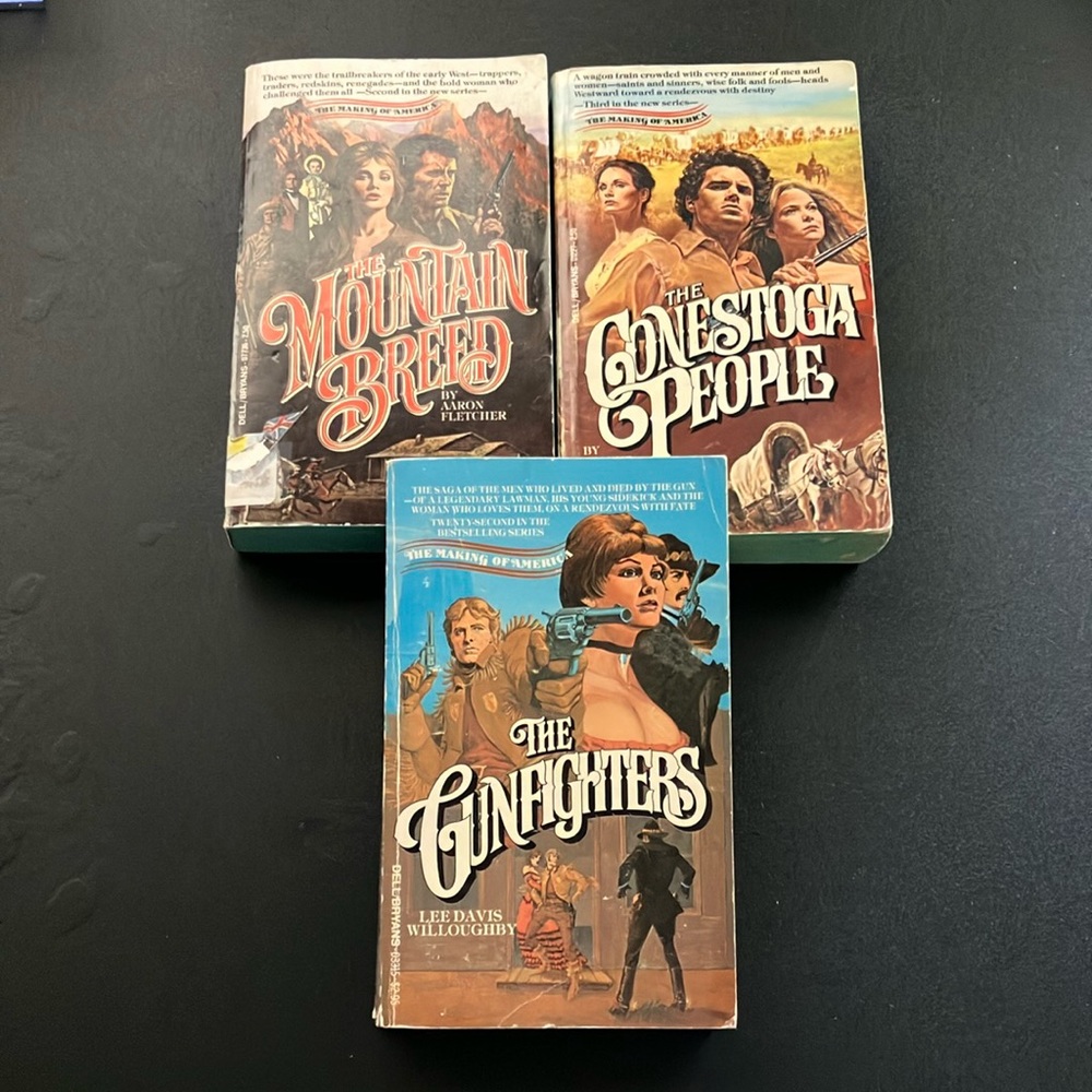 Western Book Bundle Vintage Paperback Novels Making of America Series Lot